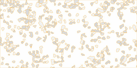 Poster - Abstract multi color and white Broken Stained Glass Background. 3d shapes Voronoi diagram Seamless Geometric Retro tiles pattern. Frame confetti texture for holiday, postcard, website, birthday