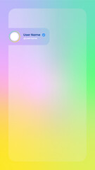 Poster - Vertical story template in gradient colors. Social media frame vector illustration.