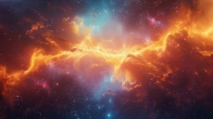 Wall Mural - a dreamy star nebula background, ideal for otherworldly designs, magical posters, or as a captivatin