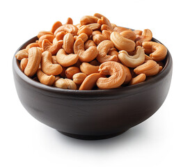 Wall Mural - cashews in a plate isolated