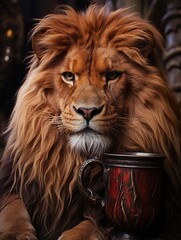 Wall Mural - portrait of a lion