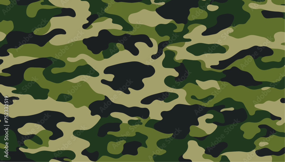Seamless green camouflage pattern. Military camouflage pattern ...