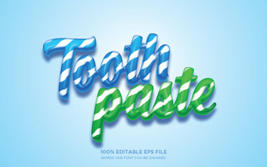 Poster - Toothpaste 3D text style effect	
