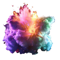 Poster - This magical explosion has a colorful explosion effect with clouds, smoke and fumes. There is a fire blast and a weapon shot. Magnet spells are purple, green, blue, and red, explode with detonation,