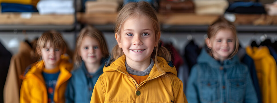 discount poster image for kids apparel business ,generative ai