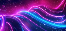 Abstract Blue And Purple Swirl Wave Background