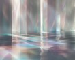 Ethereal holographic curtains in a dance of light and shadow