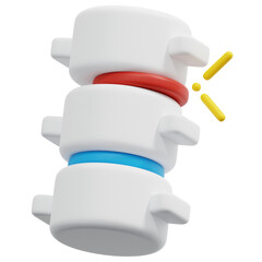 Sticker - herniated disc 3d render icon illustration