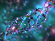 DNA molecule under the microscope