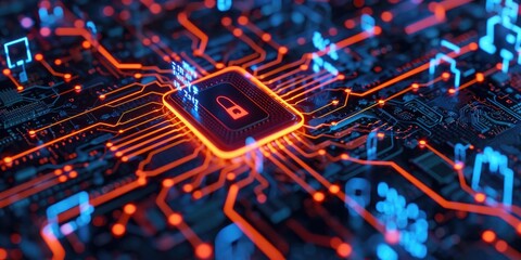 Poster - Depicts guidelines and protocols for ensuring cybersecurity