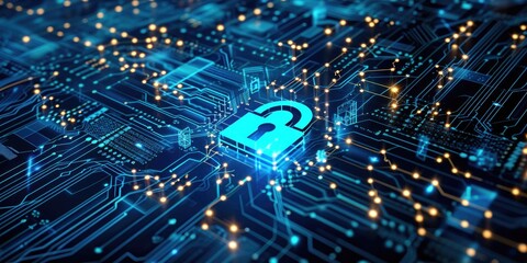 Poster - Depicts guidelines and protocols for ensuring cybersecurity