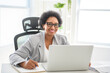© Louis-Paul Photo - nice Portrait of an black business woman sit at the office