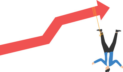 Inflation making any impact on savings and investments. Concept business inflation and taxes vector illustration, Finance and Economy

