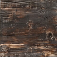 Wall Mural - Burnished dark brown wooden planks with rich textures and grains, creating a rustic and elegant background. Suitable for interior design themes.