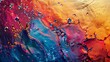 Vibrant paint splash abstract art.