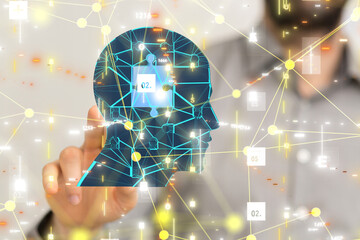 Leinwandbilder - digital medical futuristic interface 3D rendering