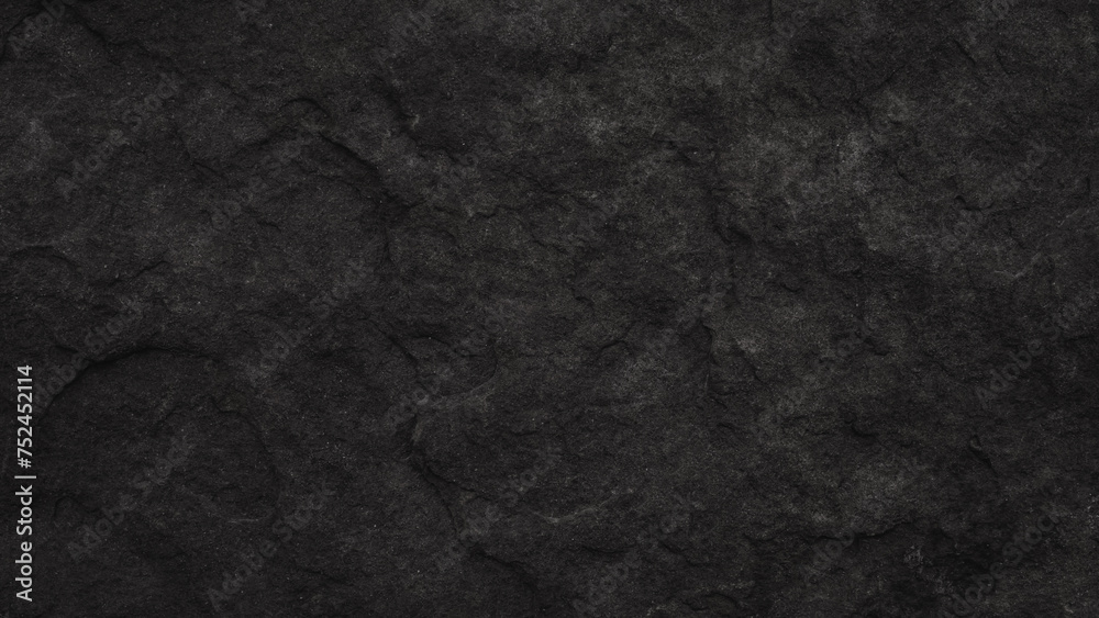 Empty black grain stone wall on cave for abstract background and ...