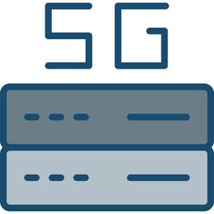 Wall Mural - 5G Line Grey Filled Icon