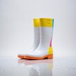rubber boots isolated white
