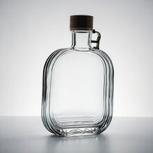 Metal Flask Bottle On White
