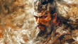 A legendary hero from the Three Kingdoms era immortalized in art Close up