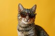 Trendy Tomcat in Sunglasses, AI Generative
