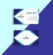 © AnisaArju - Modern blue and white visiting card design. Modern business card template blue color. Flat design vector abstract creative - Vector