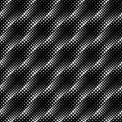 Poster - Black and white diagonal square pattern background - abstract vector illustration