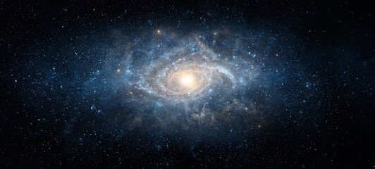 Wall Mural - space scene with stars in the galaxy. panorama. universe filled with stars, nebula and galaxy,. elem
