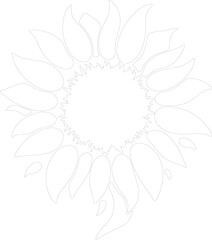 Sticker - sunflower outline