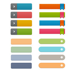 Wall Mural - set of buttons in different styles and colours