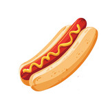 Fototapeta  - hot dog illustration PNG