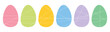 Set of Easter eggs in flat style