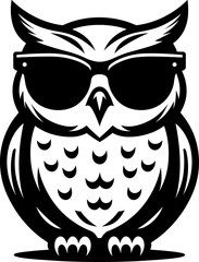 Sticker - Owl Wearing Sunglasses