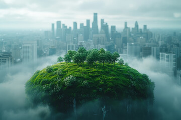 Poster - A collaborative effort between governments, businesses, and communities to implement and promote sustainable technologies for a cleaner and greener future. Generative Ai.
