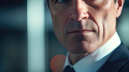 Poster - Close-up of a man in a suit and tie, suitable for business concept