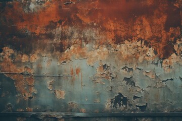 Poster - Old wall with peeling paint, suitable for background use
