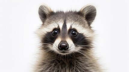 Poster - Close-up of a raccoon looking at the camera, suitable for various wildlife themes