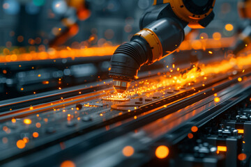 Poster - the transformative impact of robotics on manufacturing and assembly processes, leading to heightened
