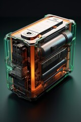 Aufkleber - Close up of a case with a light, suitable for various concepts