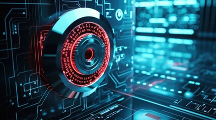 Poster - Close up of a clock displayed on a computer screen. Suitable for technology concepts