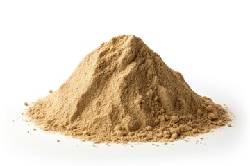 Poster - A pile of sand on a white surface, suitable for various backgrounds