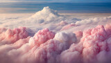 Fototapeta Niebo - Tło różowe i białe chmury. Niebo abstrakcyjny krajobraz