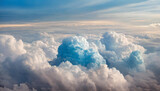 Fototapeta Fototapeta z niebem - Tło niebieskie i białe chmury. Niebo abstrakcyjny krajobraz