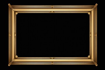 Poster - A luxurious gold frame against a dark black backdrop. Ideal for elegant and sophisticated designs