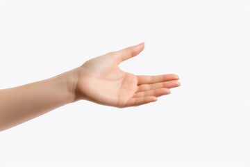 Poster - A person holding their hand out in the air. Suitable for various concepts and ideas