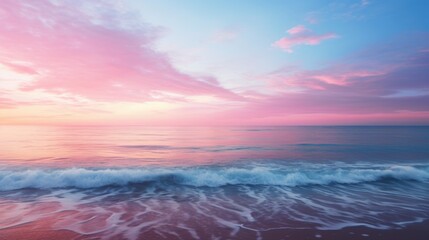 Poster - Beautiful sunset over the ocean, perfect for travel or relaxation concepts