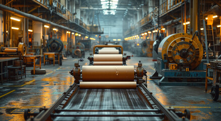 Wall Mural - Industrial machines and equipment in factory