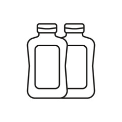 Sticker - Mayo sauce bottle icon design, isolated on white background, vector illustration