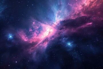 Wall Mural - stellar mosaic paints vibrant celestial portrait